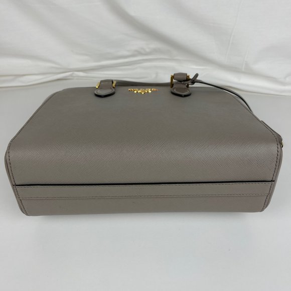 Prada Small Saffiano Gray Leather Tote - Authenticity Certified - Picture 9 of 13